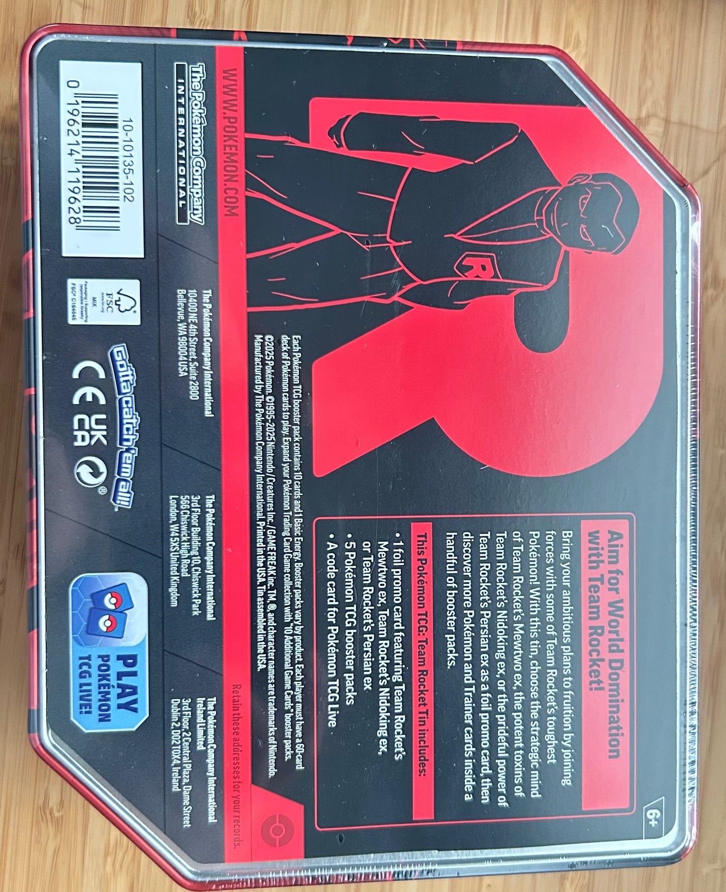 Pokemon TCG: Team Rocket Tin