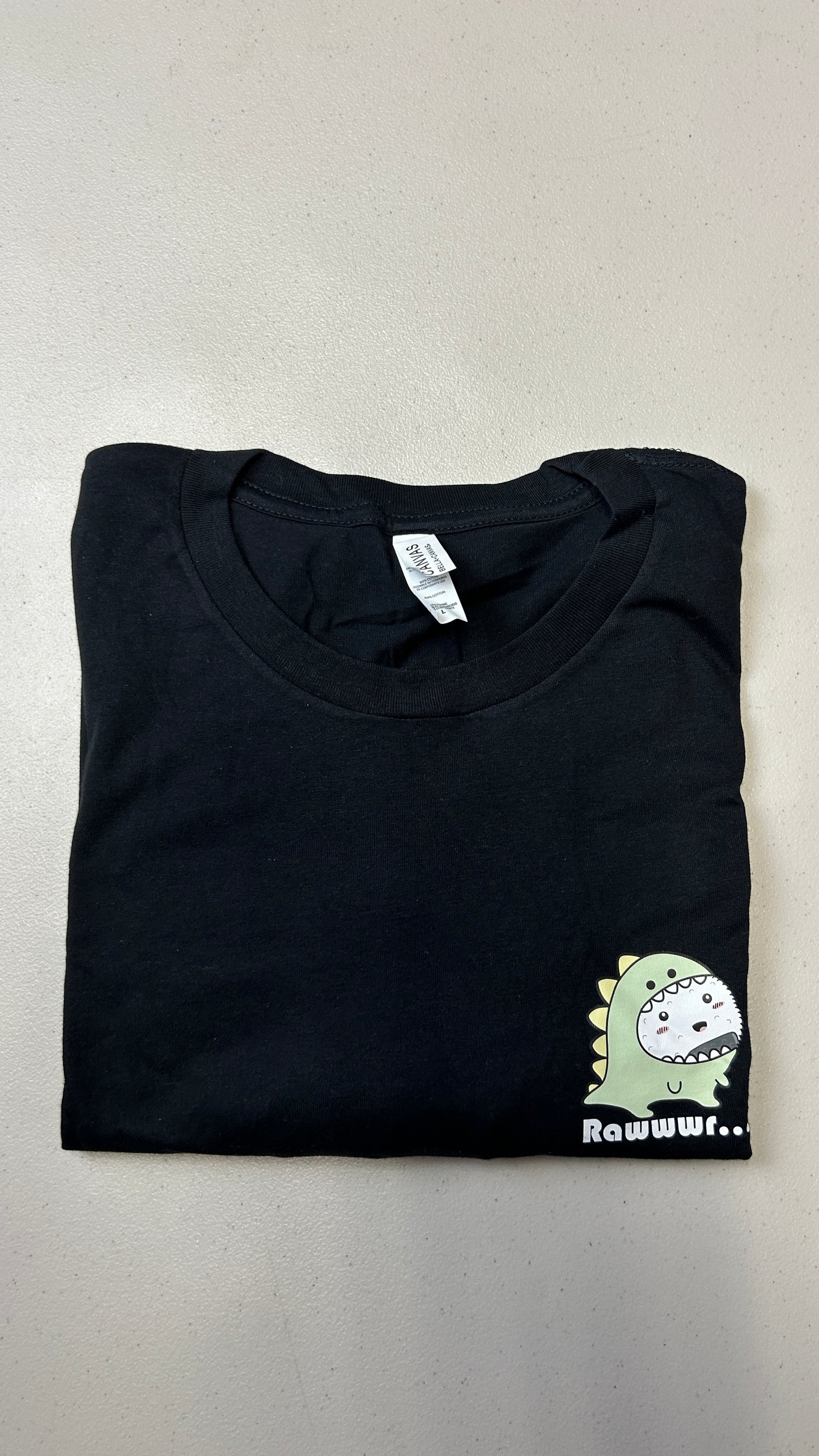 Simply Tofu Onigiri in DINO Costume Tee