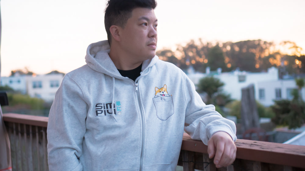 Shiba Kun Zip up hoodie